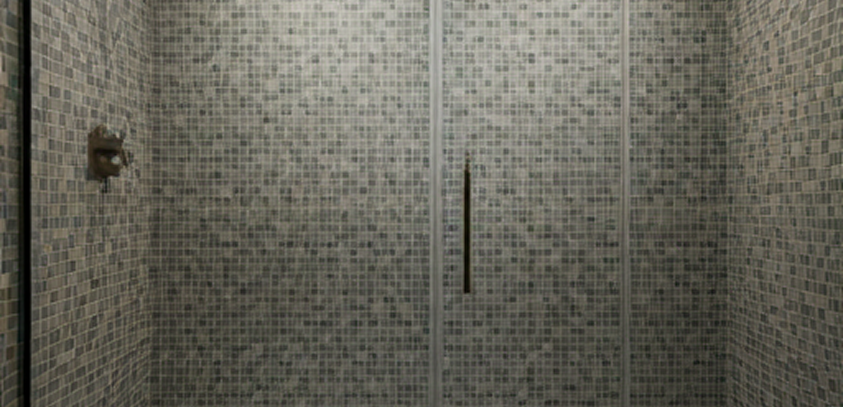 Glass shower enclosure