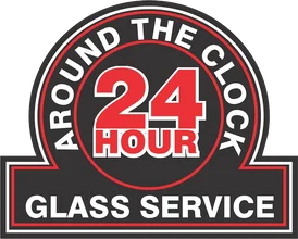 Around The Clock Glass 24 Hour Glass Service Logo